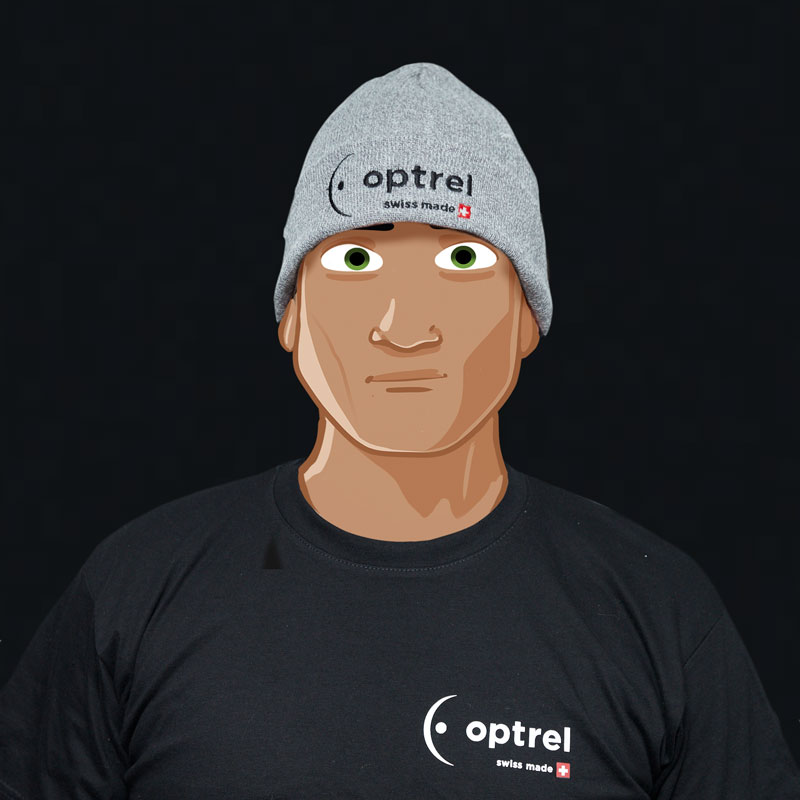 Wool cap with optrel logo